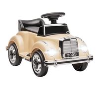 HOMCOM Macchina Elettrica per Bambini, Auto per Bambini Mercedes-Benz 6V con Musica, Età 18-48 MESI, Beige