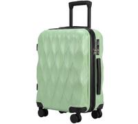 HOMCOM Maleta de 56 cm, 41 L, carcasa rígida de ABS, equipaje de mano | Ligero, con bloqueo TSA, ruedas giratorias de 360°, mango telescópico, asas laterales, estuche de viaje para viajes