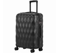 HOMCOM Maleta de 65 cm y 64 L, Ligera con Carcasa rígida ABS, Cierre TSA, Ruedas giratorias 360°, asa telescópica y Asas Laterales, Negra
