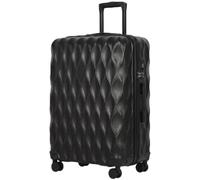 HOMCOM Maleta de Viaje 77 cm, 82 L, Carcasa rígida de ABS Ligera, Cierre TSA, 4 Ruedas giratorias 360°, asa telescópica y Asas Laterales, Negra
