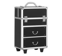 HOMCOM Maleta de Maquillaje Profesional Estuche para Cosmética con 6 Cajones Extensibles y Cierre Llave 36x23x58cm Negro Aosom España