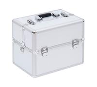 HOMCOM Maletín Maquillaje 36'5x24x29cm 3 Niveles Maleta Neceser Cosmetica Profesional