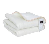 HOMCOM Manta Eléctrica con Control de Zonas Duales 160 x 140 cm lavable a máquina con 5 Niveles de Calor, Temporizador de 10 Horas, Protección contra Sobrecalentamiento