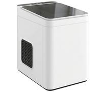 HOMCOM Máquina de hielo de mesa autolimpiante compacta con pala y cesto Blanco