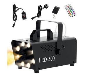 HOMCOM Máquina de niebla y humo 450W efecto RGB