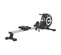 HOMCOM Máquina de Remo Plegable con 8 Niveles de Resistencia Magnética Carga 120kg Acero Aluminio para Entrenamiento Fitness Aosom España