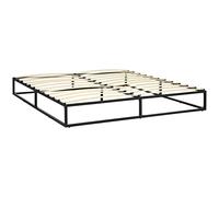HOMCOM Marco de Cama 180x200 cm con Soporte de Acero Estilo Moderno Negro