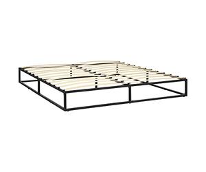 HOMCOM Marco de Cama 180x200 cm con Soporte de Acero Estilo Moderno Negro