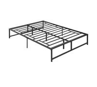 HOMCOM Marco de Cama Doble 135x190 cm con Patas de 35 cm Matrimonio Negro | Estructura de Cama, con Espacio Bajo de Almacenamiento