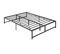 HOMCOM Marco de Cama Doble 135x190 cm con Patas de 35 cm Matrimonio Negro | Estructura de Cama, con Espacio Bajo de Almacenamiento