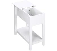 Homcom Mesa auxiliar 60.5x32.5x70 cm blanco