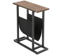 HOMCOM Mesa auxiliar para sofá, mesa de entrada con estructura de acero, soporte para cubierta, diseño industrial - 49x19x55 cm
