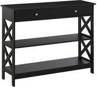 Homcom Mesa consola 100x30.5x80 cm negro
