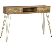 Homcom Mesa consola 120x29x79 cm bronce