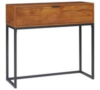 HOMCOM Mesa Consola con cajón 80x30x76 cm Marrón