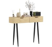 Homcom Mesa consola 100x30x80.5 cm roble