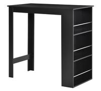 HOMCOM Mesa de Bar de Bistro con 3 Estantes para Bebidas y Barra 112x57x106 cm