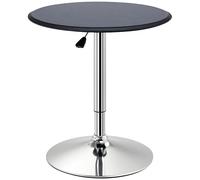 HOMCOM Mesa de Bar Redonda Ajustable en Altura 67-93 cm Negro
