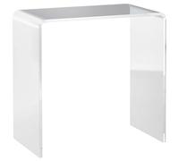 HOMCOM Mesa de café acrílica 21" gruesa 0,5" moderna transparente | Diseño rectangular, para salón, sin montaje