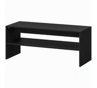 HOMCOM Mesa de Centro Moderna de Madera con 2 Niveles y Balda Abierta 100x40x41,5 cm Negro Aosom España