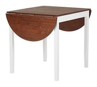 HOMCOM Mesa de Cocina Plegable de Madera Mesa de Comedor Extensible con Hojas Abatibles Carga 50 kg 140x70x75 cm Marrón Aosom España