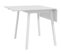 HOMCOM Mesa de cocina plegable mesa de comedor plegable con tablero abatible de madera para 2 a 4 personas Blanco Aosom España