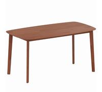 HOMCOM Mesa de Comedor Estilo Rústico Superficie Lacada Madera 150x80 cm Marrón Aosom España