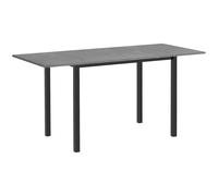 HOMCOM Mesa de comedor extensible mesa de cocina diseño moderno con gran superficie 6 personas bastidor de acero Gris Oscuro Aosom España