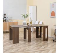 HOMCOM Mesa de Comedor Extensible para 4-6 Personas Alas Abatibles 180x85x75cm BLANCO