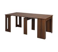 HOMCOM Mesa de Comedor Extensible para 4-6 Personas Mesa Consola con Alas Abatibles Mesa Auxiliar Multifuncional para Estudio Cocina Carga 60 kg 180x85x75 cm Marrón