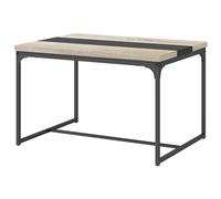 HOMCOM Mesa de Comedor Mesa de Cocina para 6 Personas, Estilo Industrial de Metal Negro y Madera, Dim. 120 x 89 x 75,5 cm