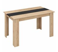 HOMCOM Mesa de Comedor para 4-6 Personas Mesa de Cocina Rectangular Estilo Moderno 120x69x75 cm Roble y Negro