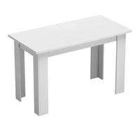 HOMCOM Mesa de Comedor para 4 Personas con Sobre Abatible y Compartimentos Ocultos, 120 x 60 x 75,5 cm, Blanco