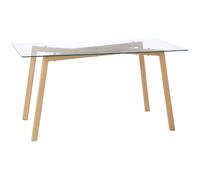 HOMCOM Mesa de Comedor para 6 Personas 150x75x76 cm Transparente