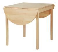HOMCOM Mesa de comedor plegable ovalada de madera maciza con 2 abatibles poco voluminosa 140x70x75 cm Aosom España