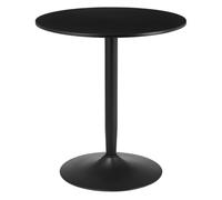 HOMCOM Mesa de Comedor Redonda Mesa de Cocina Moderna Ø70x75 cm para 2 Personas con Base de Acero y Almohadillas Antideslizantes para Salón