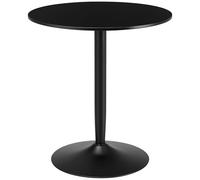 HOMCOM Mesa de Comedor Redonda Mesa de Cocina Moderna Ø70x75 cm para 2 Personas con Base de Acero y Almohadillas Antideslizantes para Salón