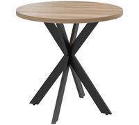 HOMCOM Mesa de comedor redonda Mesa de cocina para 2-4 personas moderna Mesa de comedor con pata de araña 75x75 cm Marrón Aosom España