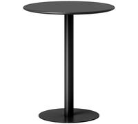 HOMCOM Mesa de Comedor Redonda para 2 Personas Mesa de Cocina de Acero para Interior y Exterior Ø60x72 cm Negro