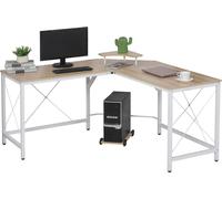 Homcom Mesa de computadora 150x150x76 cm roble