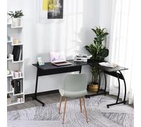 HomCom Mesa Escritorio en Forma L 112.5x152x74 cm Negra