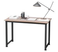 Homcom Escritorio de Ordenador 120x60x76cm Pies Ajustables 100kg Roble y Negro