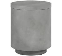 HOMCOM Mesa de Exterior, Mesa Auxiliar con Enfriador, Cubo de Hielo, Gris Claro