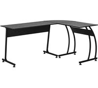 HomCom Mesa Escritorio en Forma L 112.5x152x74 cm Negra