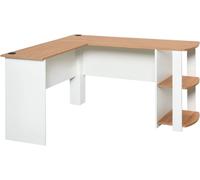 Homcom Mesa Esquinera Oficina 136x130x72cm Blanca/Madera