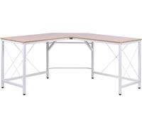 Homcom Mesa de ordenador 150x150x76cm roble