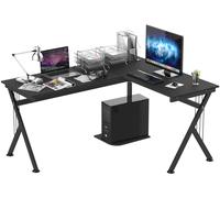 Homcom Mesa Esquinera Oficina 155x130x76cm Negra