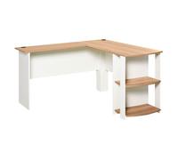 Homcom Mesa Esquinera Oficina 136x130x72cm Blanca/Madera