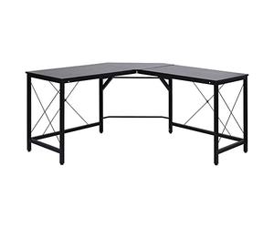 HOMCOM Mesa de Ordenador PC Escritorio para Oficina Hogar Tipo Mesa Esquinera Forma L Marco Metal 150x150x76cm