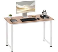 HOMCOM Mesa de Ordenador Pies Ajustables 120x60x76cm Max 100kg Marco Metal Roble
